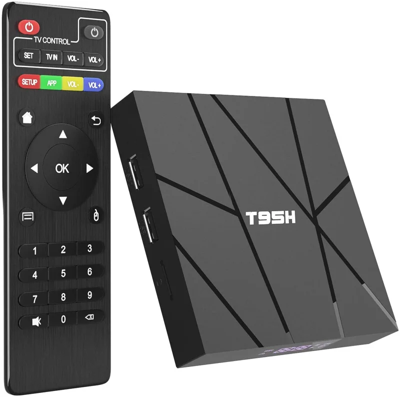 Hotsale TV Box T95H Android 10 Quad Core Allwinner H616 2.4G Wifi Smart 6K Android TV Box T95