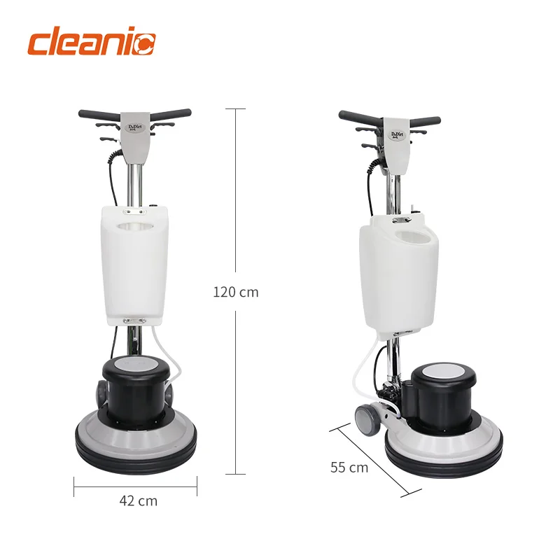 Exterior floor polish cleaning machine wired hand push industrial commercial professional single disc floor scrubber