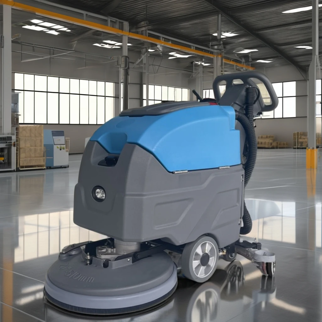 EAC Certification Shuojie SJ45B Walk Behind 510mm Cleaning Width Single Disc Floor Scrubber