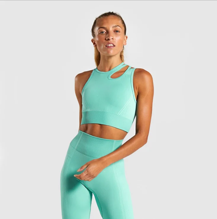 drop shipping  2021 wholesale new womens gym yoga sports fitness bra and shorts summer solid color Seamless Stretchy yoga set