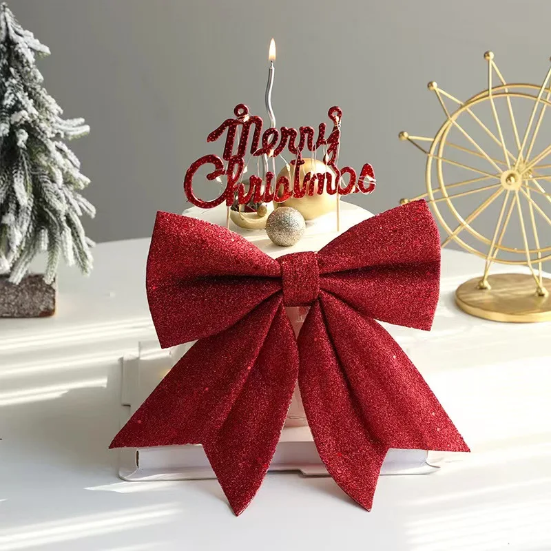 Merry Christmas Letter Board Pendant Christmas Tree Ornaments DIY Plastic Sticky Powder Christmas Tree  Plastic Crafts