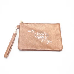 Eco Shiny Leather Cheap Cosmetic Bag Women Makeup Brush Case for Purse Evening Clutch Bag Custom