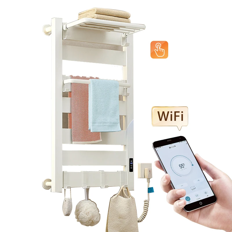 Bathroom Cream Wind Rail Towel Electr Heater Luxury Bucket Towel Warmer Drying Towel Constant Temperature Rack