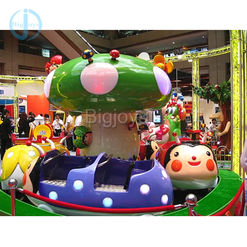 New cute shape children park rides ladybug rides amusement rotary turntable rides equipment for sale