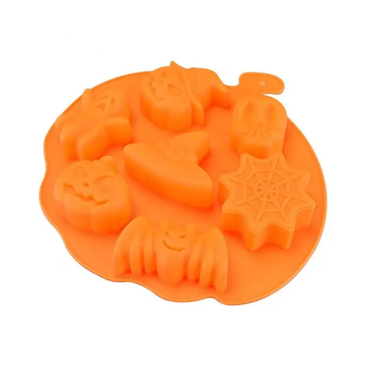 The Price Of Moulds Cake Tools Halloween DIY Chocolate Biscuit Mold Multifunction Silicone Pumpkin Shape Pudding Cake Mold