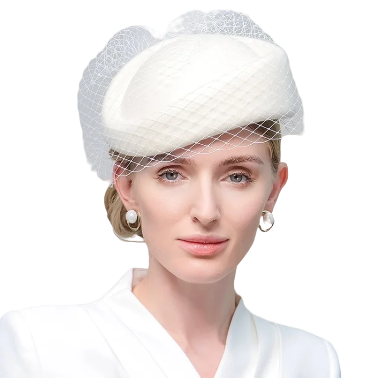 Custom Fashion Vintage High quality fishing cycling kentucky derby tea party wool mesh beret fascinator headdress