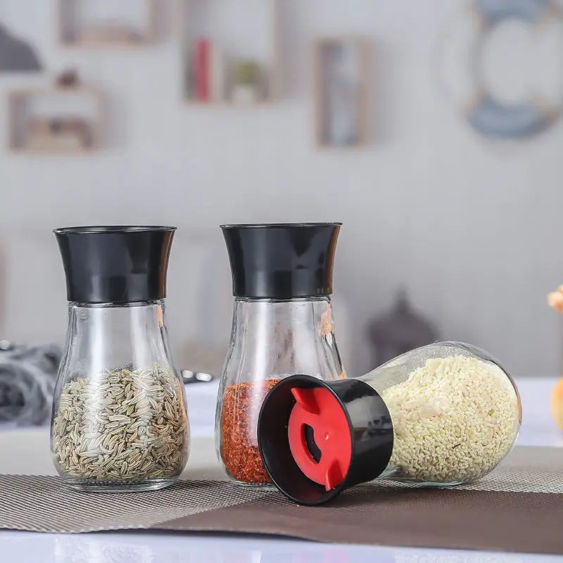 Condiment china wholesale empty single kitchen glass spice jars bottles 120ml  glass herb & spice tools spice jars packaging