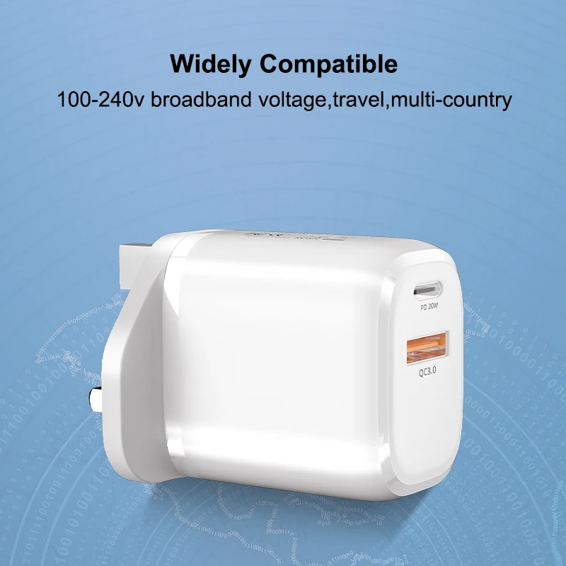 UK PD20w зарядное устройство типа C USB-C PD адаптер быстрое зарядное устройс