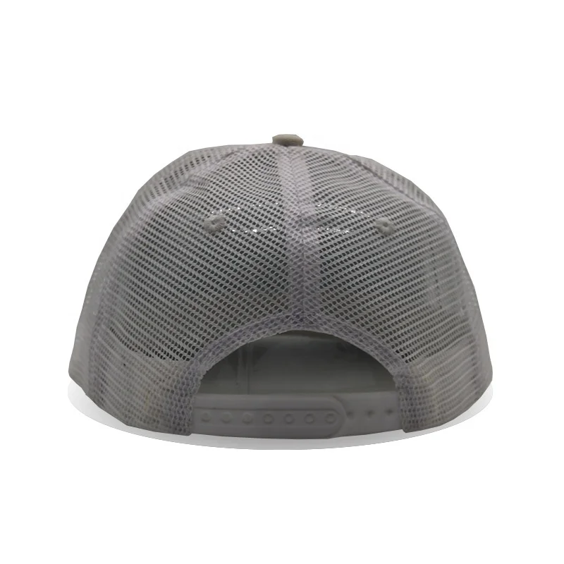 OEM Factory Two Tone Breathable Spring And Summer Flat Brim Blank Adjustable Versatile Trucker Hat With Custom Logo
