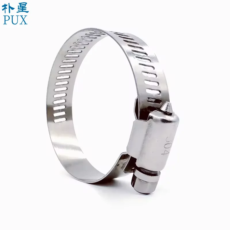 Industrial Grade  Stainless Steel American Worm Drive Hose Clamp, 12mm/16mm/19mm/25mm, Corrosion Proof, Used in Heavy Machinery