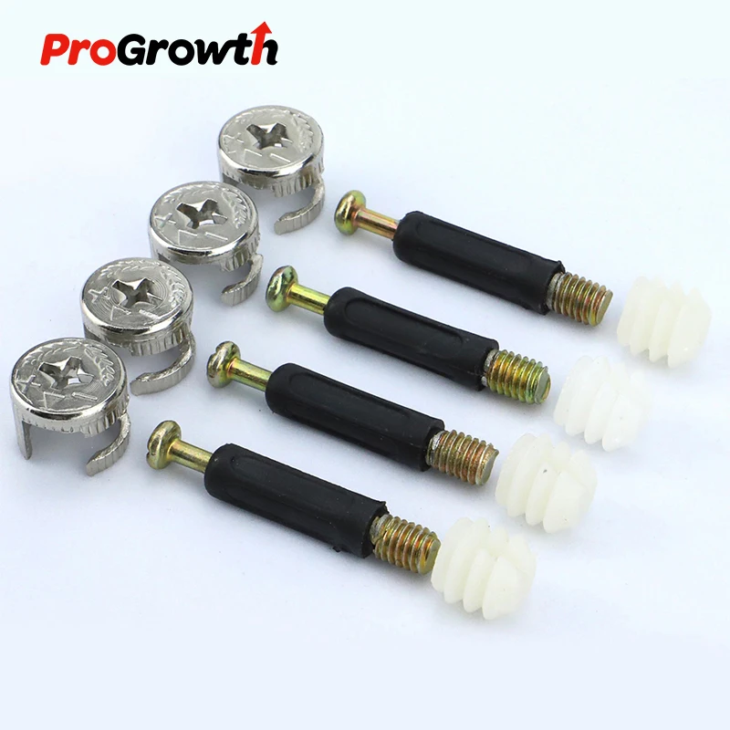 Furniture 3 In 1 Connector Fastener Hardware Accessories Wardrobe Cabinet Drawer Wooden Eccentric Cam Lock Screw