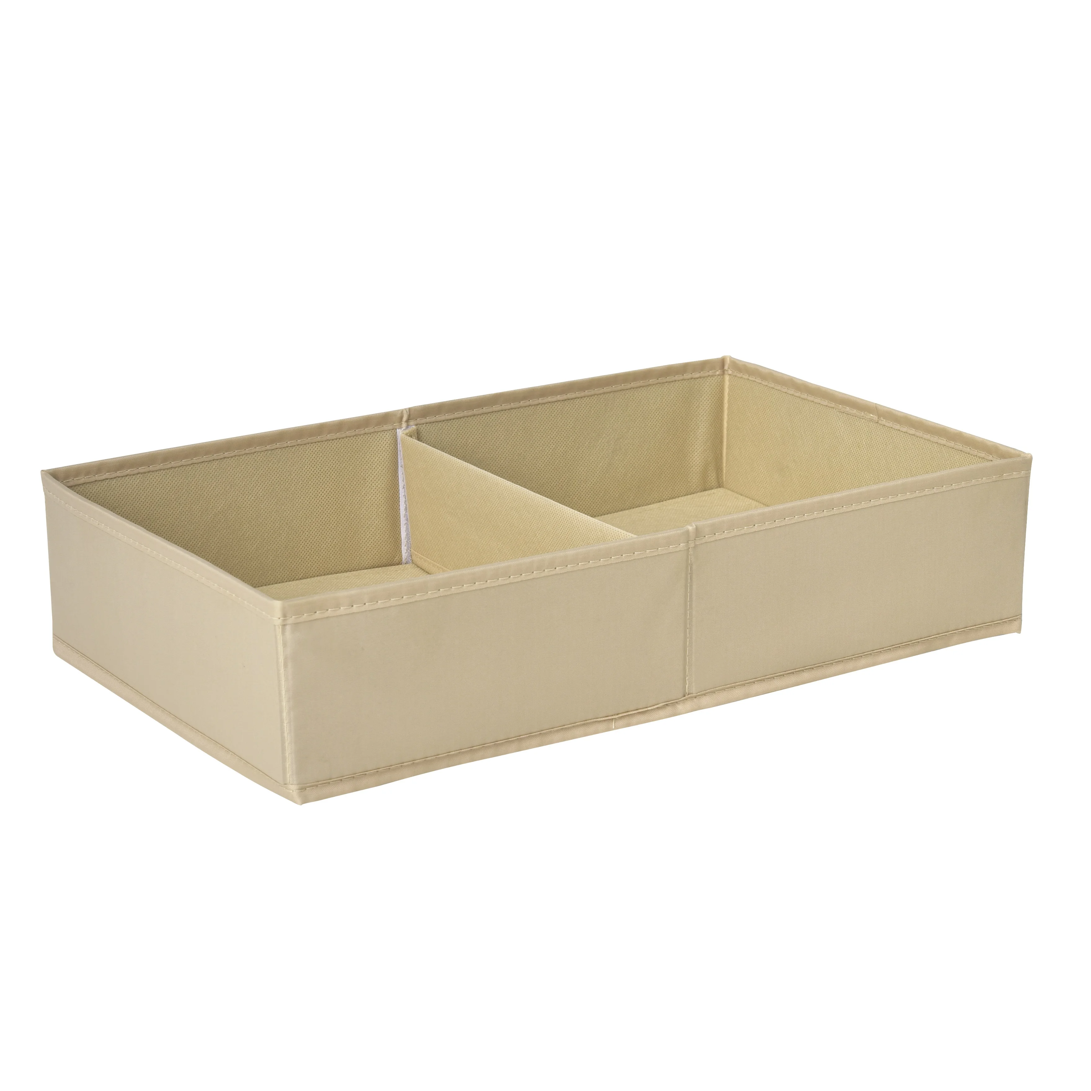 EISHO 210d Polyester Line Eco-friendly Fabric Cloth Storage Box Double Compartment Storage Box Bin Basket Cube Container