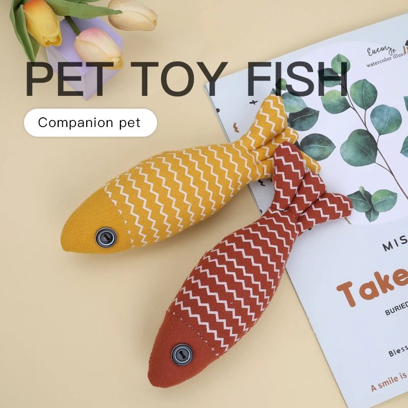 Factory Wholesale Custom Logo Interactive Cat Fish Nip Toy With Catnip