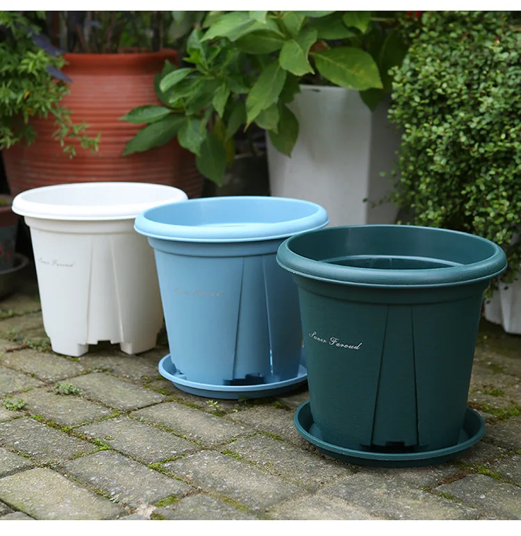 2Pcs Nursery Pot Planters for Outdoor Indoor Decorative Plants Plastic Gardening Flower Pots Plant Pots