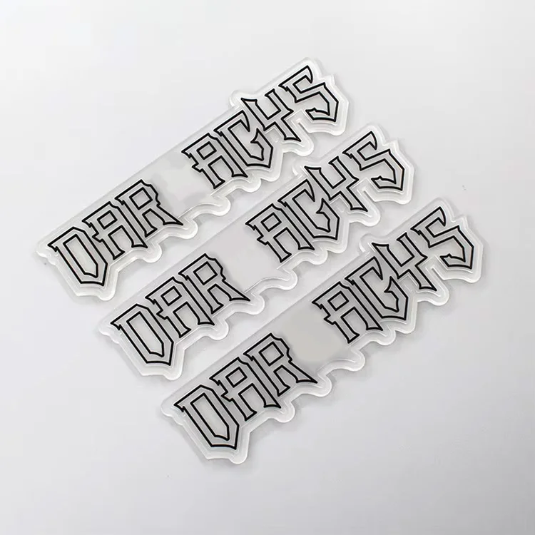 Garment accessories transparent 3d raised pvc patch velcro back sewing on custom pvc soft rubber patch logo