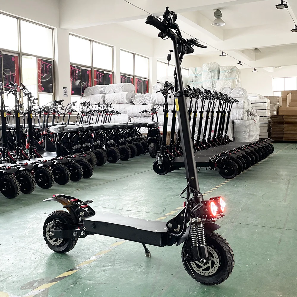 EU Warehouse long range 2400w 48v 52v faster speed 50km/h 60km/h widewheel off-road folding adults electric scooter dual motor