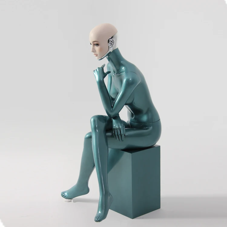 Store Display Dummy Mannequins Female Posing Sitting Mannequin