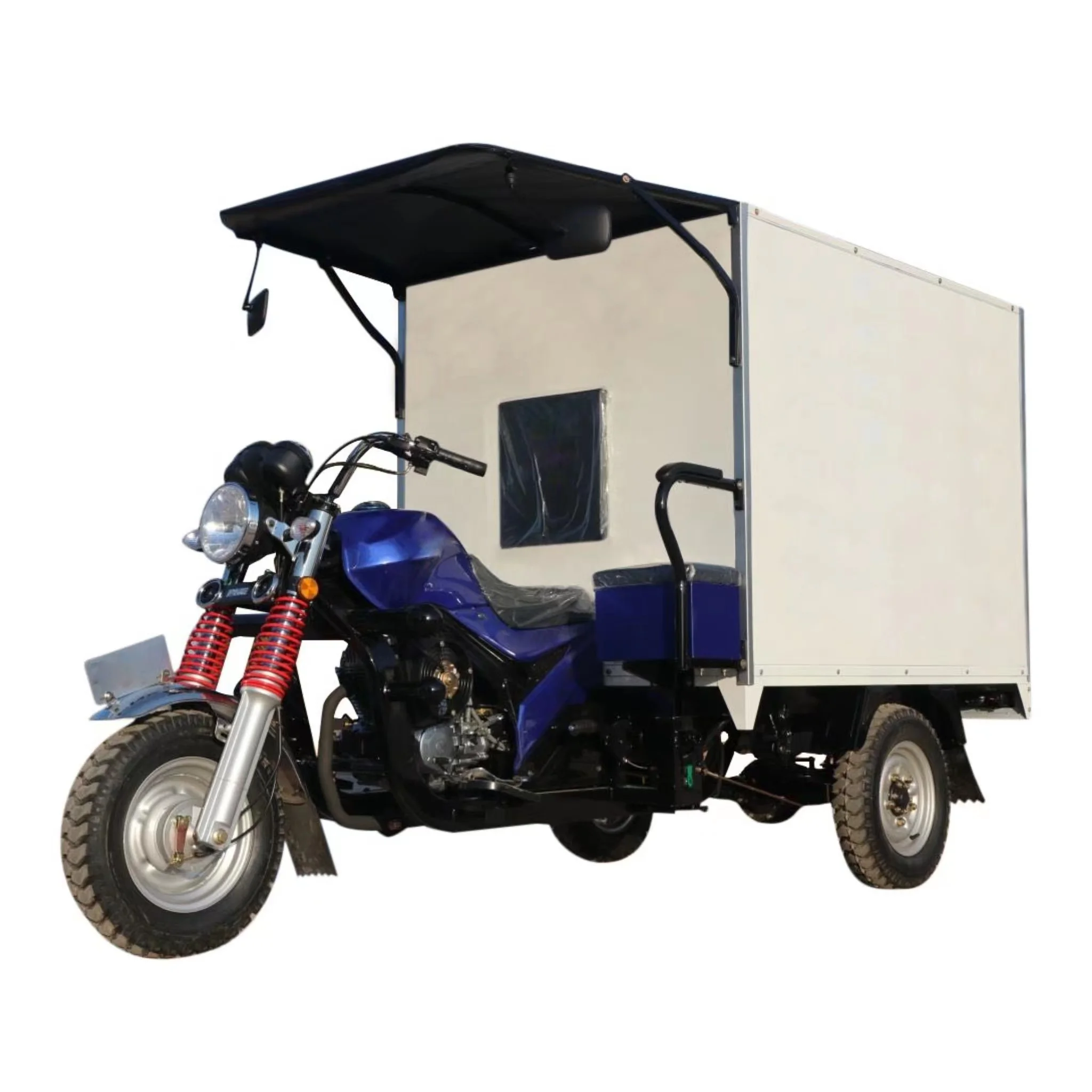 Wholesale best selling 3 wheel 150cc adult express delivery tricycle mini van closed cabin heavy load for cargo transportation