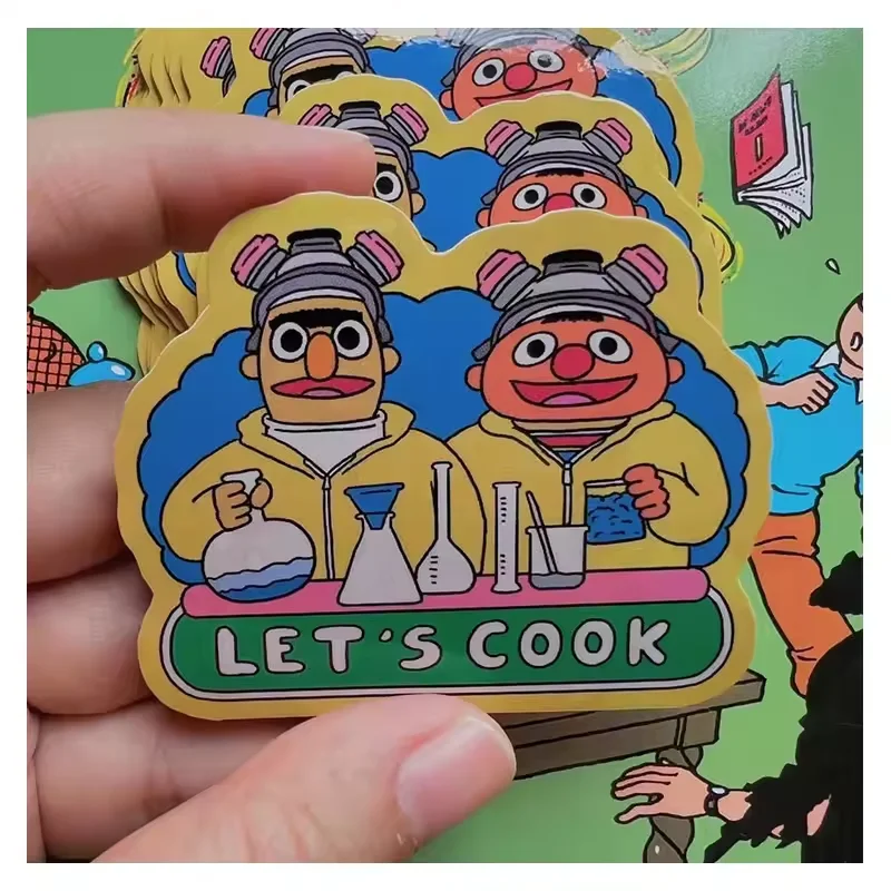 Custom Logo Die Cut Sticker Holographic Self-Adhesive Laptop Stickers Waterproof Vinyl Cartoons Stencil Printing