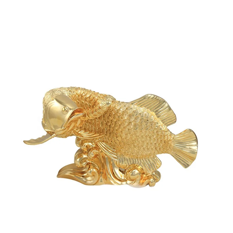 Статуэтка фэн-шуй из смолы статуэтка рыбы на удачу богатство скульптура украшение для офиса и дома