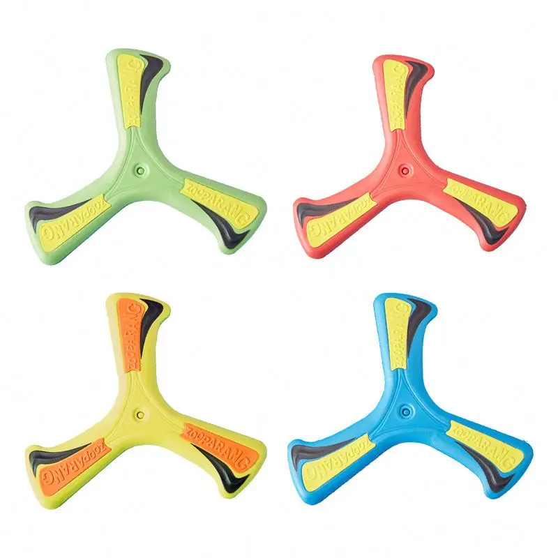 Boomerang kids boys three-leaf boomerang fly back outdoor toy spinning darts soft saucer