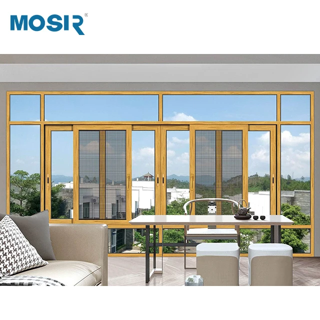 Floor Windows Aluminum Alloy Doors and Windows Custom Sliding Windows Soundproof Sunroom Floating Window Broken Bridge Aluminum