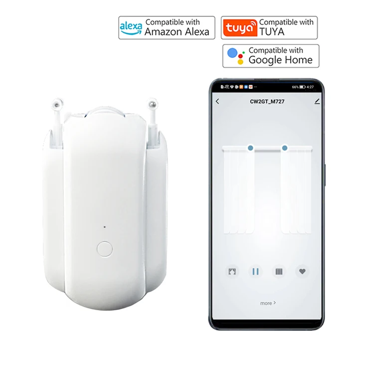 Practical Hot Sale Battery Switch bot  Smart ZigBee Tuya Curtain Motor with Remote Control