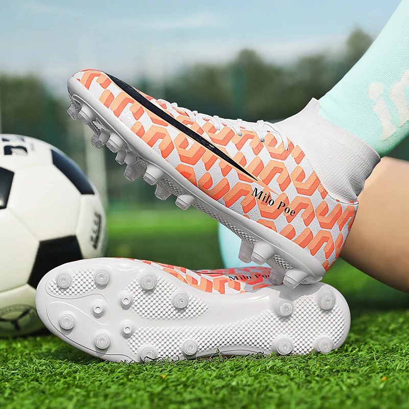 New football shoes size 35-47 cleats MG TF artificial turf natural grass soccer shoes for men