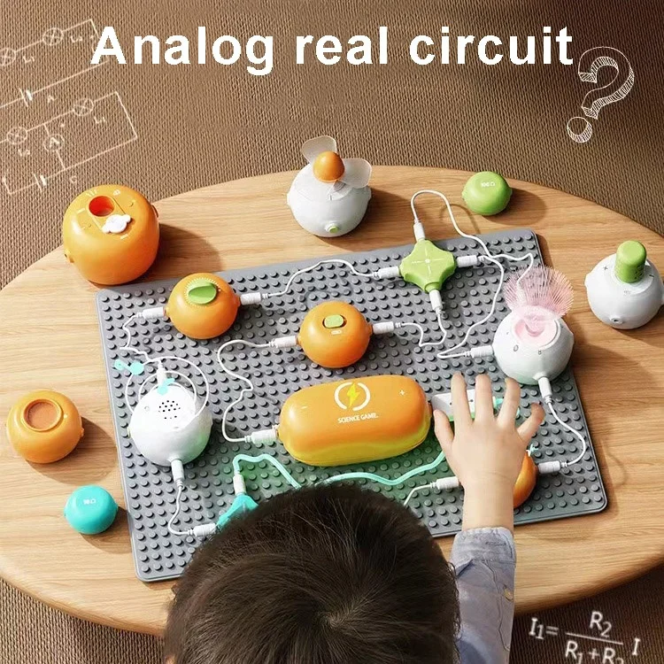 STEM Toy Electronic Circuits Building Blocks Assembling Puzzle Toys for Kids DIY Programming Physical Science Experiment Kit
