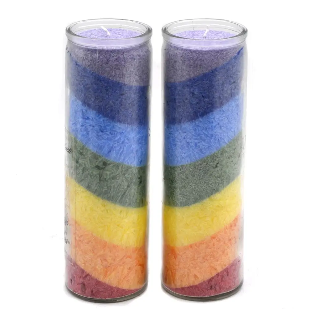 Meditation Healing Alignment 7 Day Chakra Color and Scented Candles Wholesale