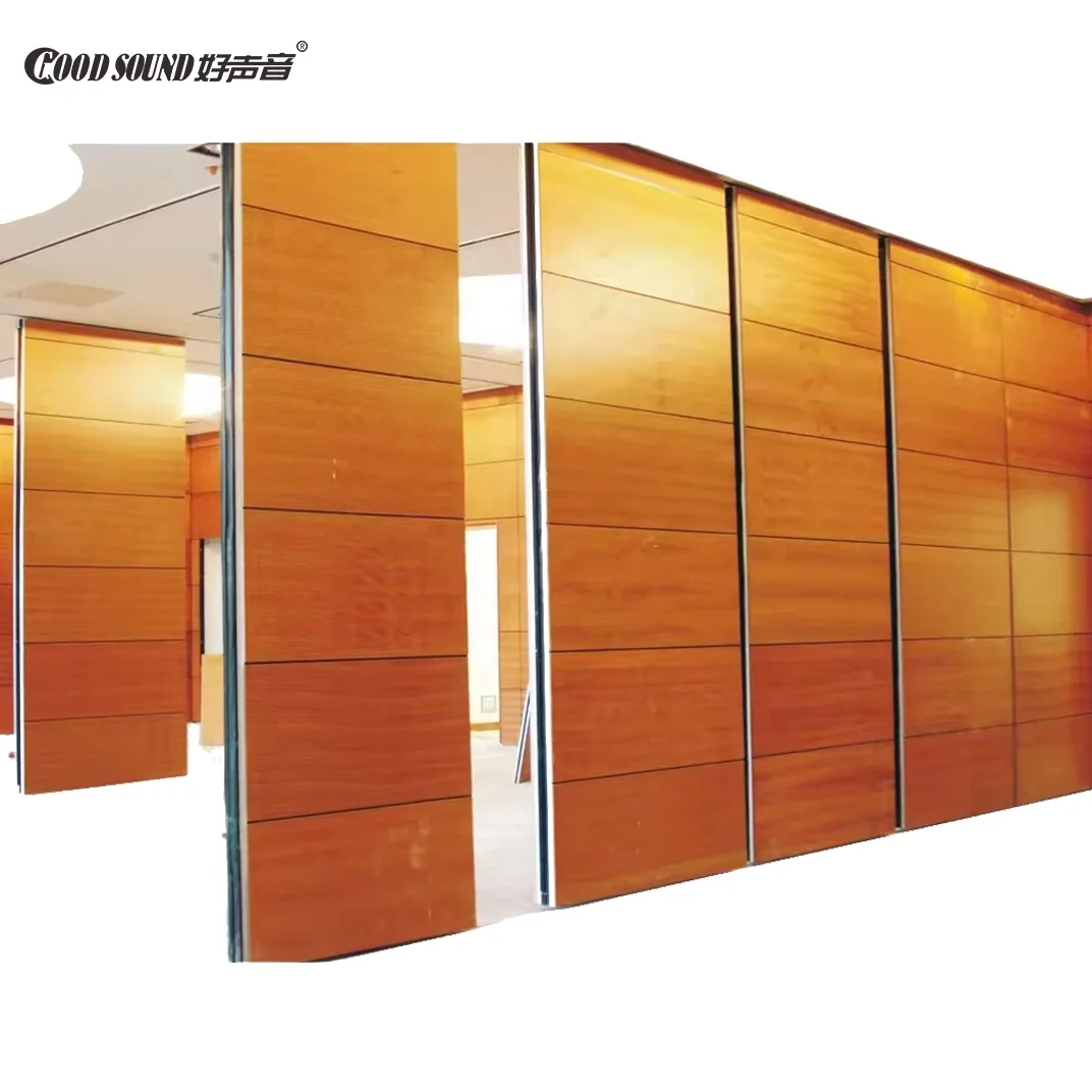 GoodSound Movable Soundproof Acoustic Panel Folding Aluminum Frame Sliding Walls Operable Mobile Partition for Hotel