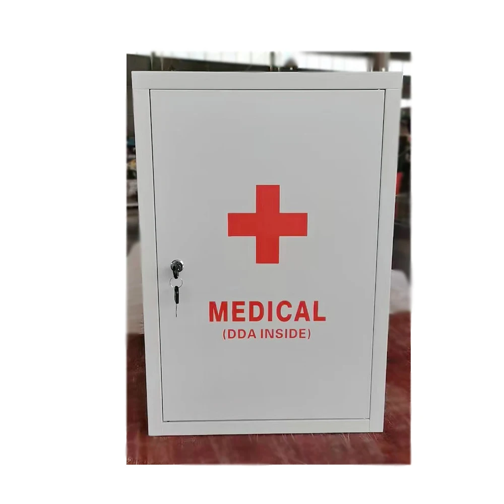 Home use medicine storage box galvanized metal First Aid Kit box  household pharmacy  box  small medicine storage steel cabinet