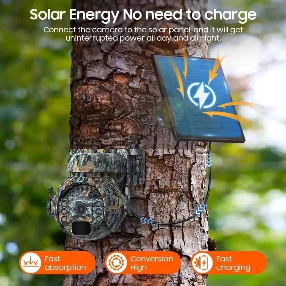 3MP Q55 Anti damage Camouflage Forest 4G Hunting IR Solar Power Trail Camera Traps Night Vision for Farm Outdoor Security