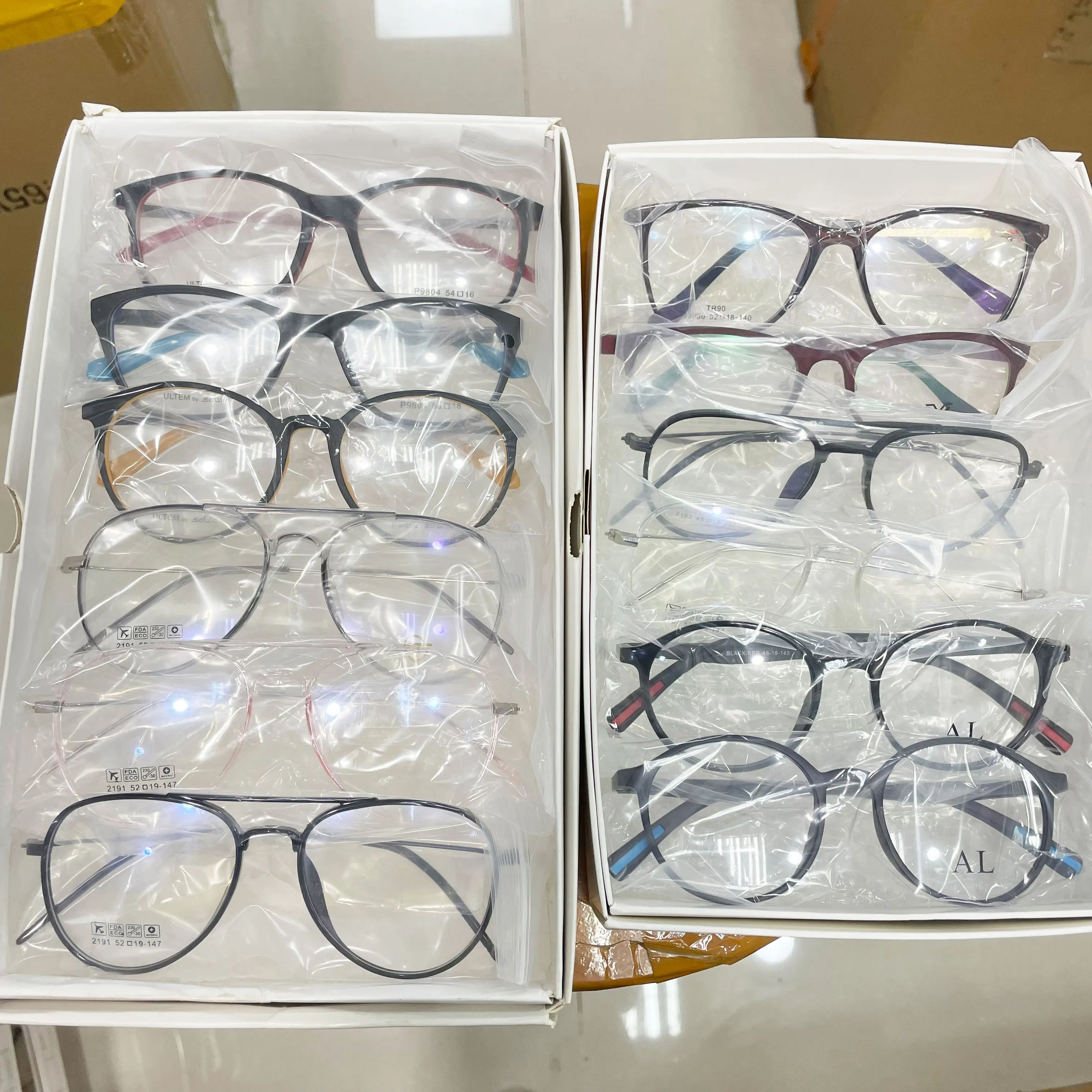 Assorted stocks trendy acetate optical glasses luxury fashion frames Metal Mixed eyewear manufacturers in china