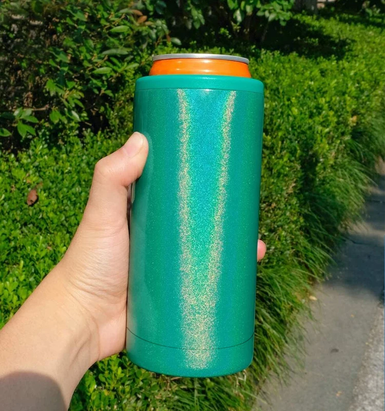 
Wholesale Double Wall Stainless Steel 12oz Beverage Beer Cola slim Can Cooler 