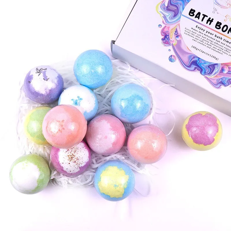 Luxury Oem Custom Private Label Dissolve Quickly Bubbly Oil Spa Packaging Box Organic Natural Fizzy Bath Bombs