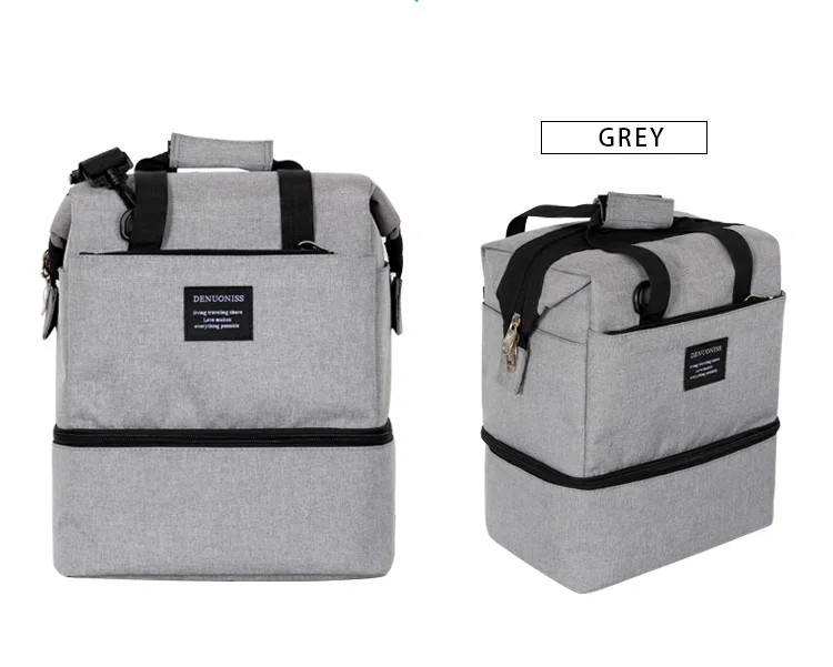 Термос, сумка-холодильник 600D из мягкой ткани Оксфорд, водонепроницаемая изолированная сумка для пикника на открытом воздухе, модная двойная изоляционная автомобильная сумка для ланча