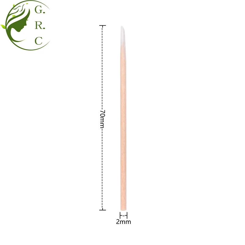 Disposable Premium Wooden Eyebrow Tattoo Microbrush Swabs Stick Ultra-Small Cotton Swab Lint Free Eyelash Extension Micro Brush