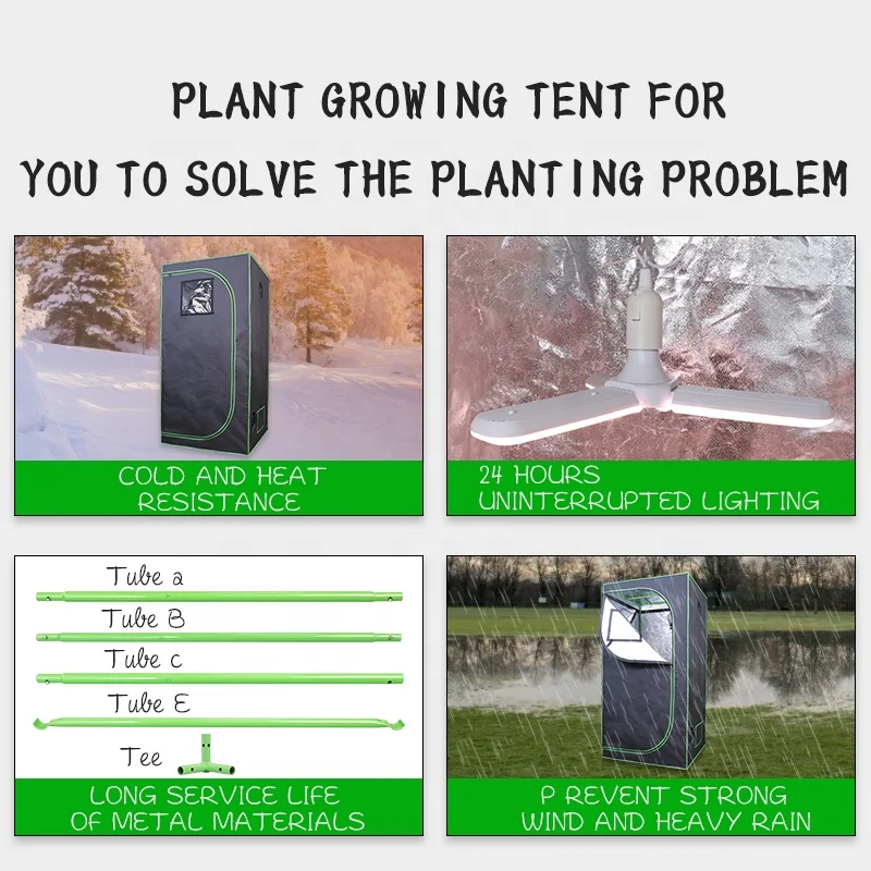 80x80x160 Cm  Factory direct  Sales Grow Tent Hydroponic Plant Tent Indoor Garden Greenhouse Grow Tent