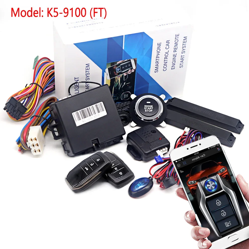 Car Alarm Hot sales of universal mobile phone control car remote start one key start modification keyless entry system