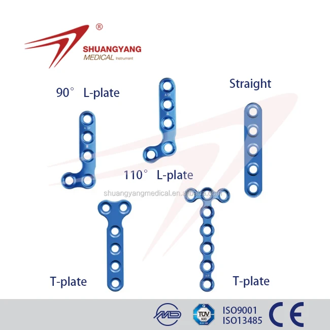 Factory Price Shuangyang Orthopedic Titanium Implants Mini Locking Fragment Plate Good Price Mini Finger And Foot Locking Plate