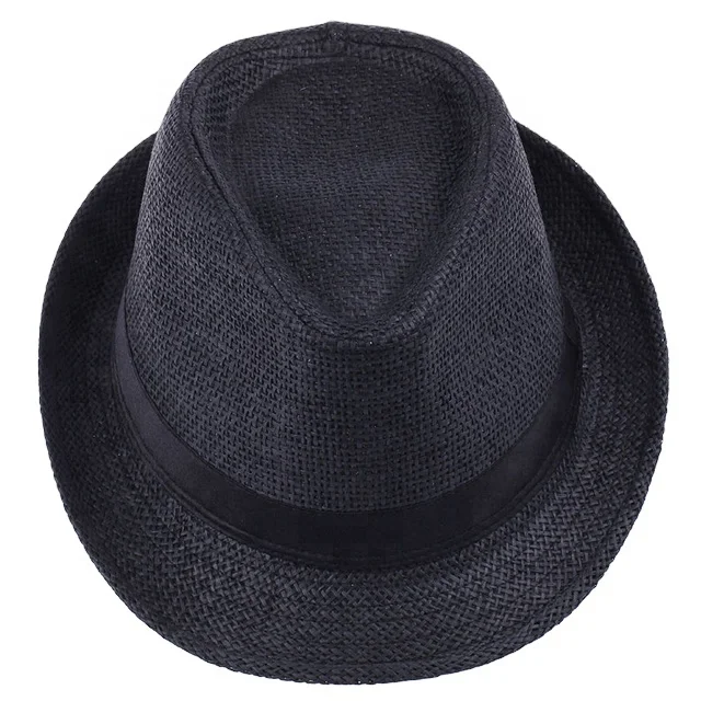 Womens Mens Fedora Trilby Gangster Cap Cheap Summer Beach Sun Straw Panama Hat Cap