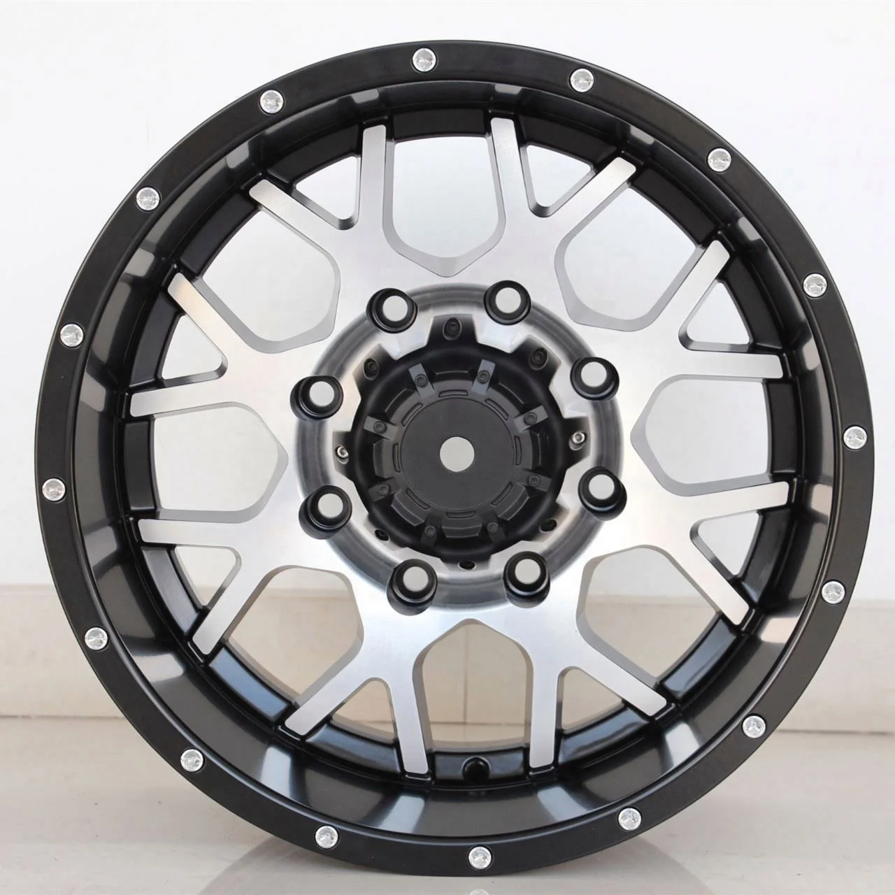 Deep Dish Chrome Silver Off-Road 4X4 Alloy Wheel Rims For 17 18 20 Inch 22Inch *12J 5*114.3~150 6*114.3~150 8*165~180