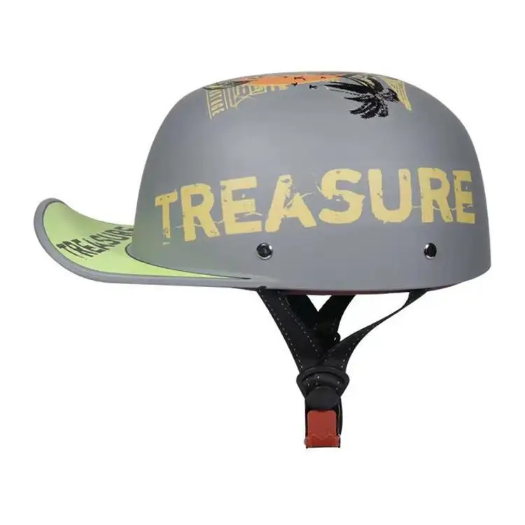 DOT Cool Motorcycle Helmet German Style Open Face Half Helmet Scooter M/L/XL