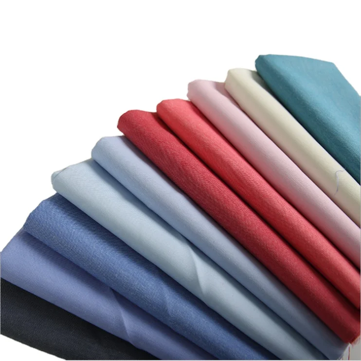 Factory Supply African Plain Weave 150cm Poly Cotton 65/35 80/20 90/10 Poplin Garment Fabric for Shirt