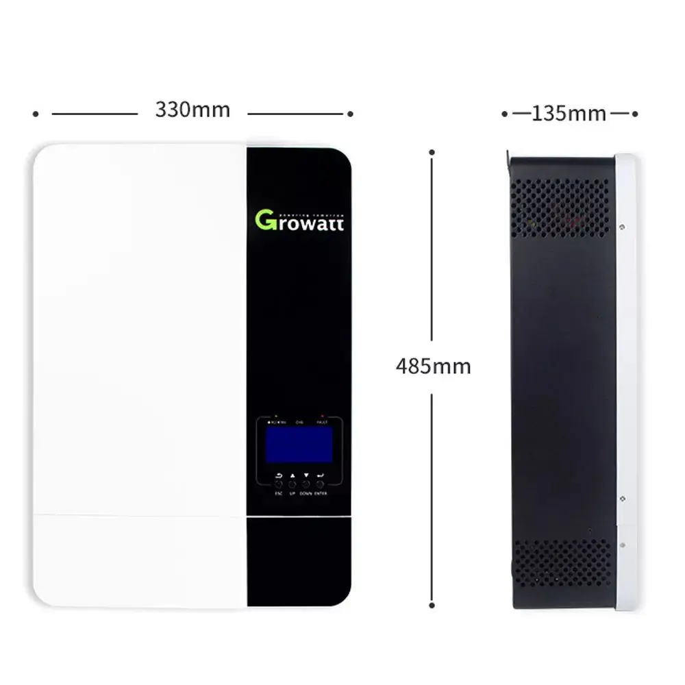 Growatt SPF 5000ES High Frequency on Off Grid Hybrid Solar Inverter 48v 3Kw 5Kw 5.5Kw 5000w 10Kw 12Kw Solar Inverter Price