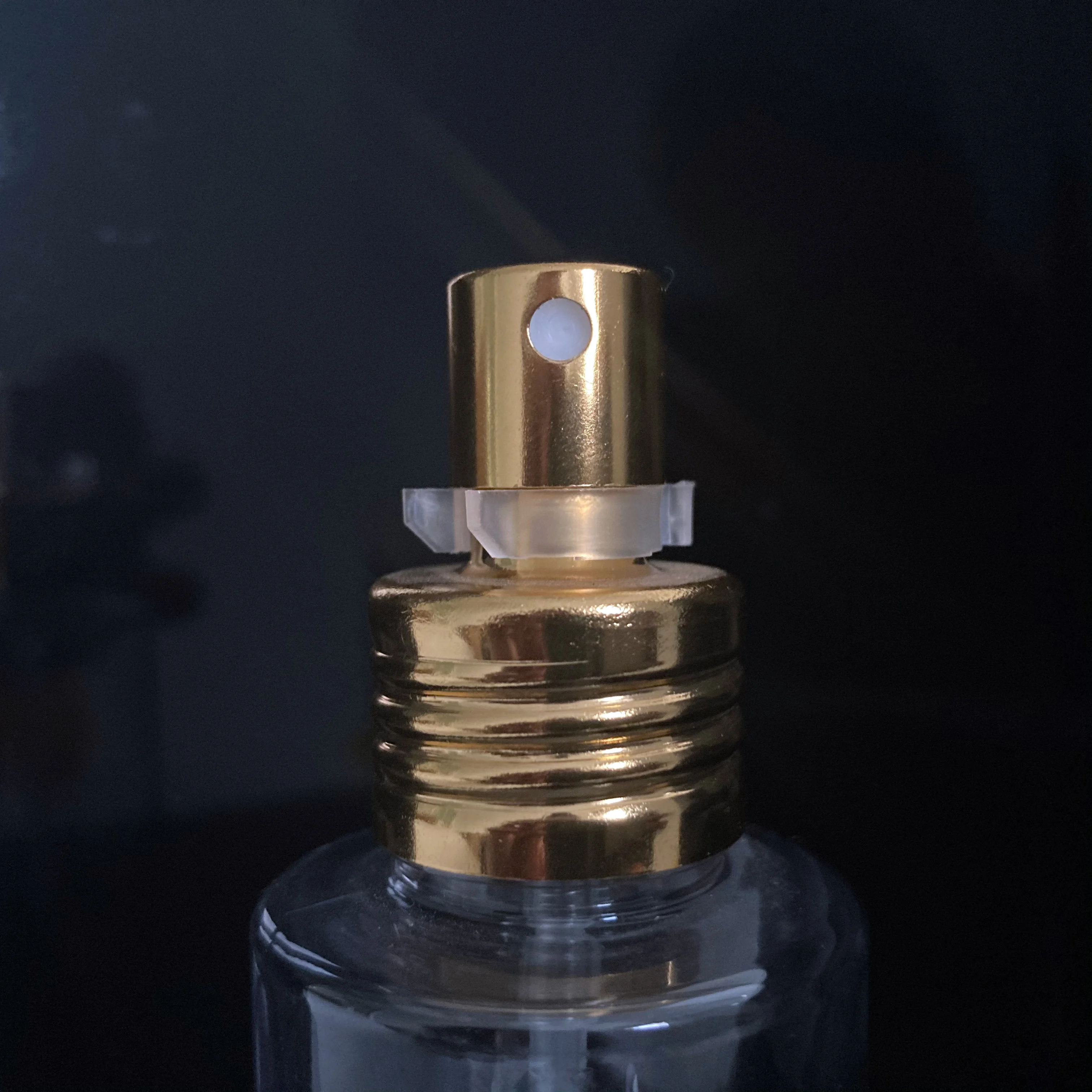 New 18mm 20mm 24mm shiny golden aluminum sprayer pump for perfume bottle screw fine mist sprayer pump