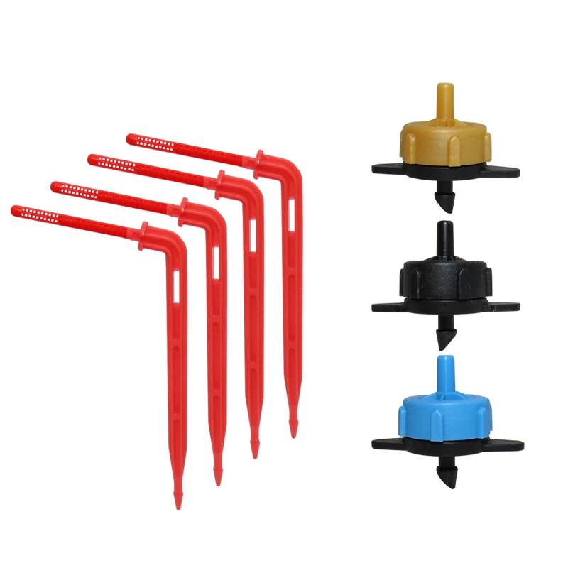 100M 2LPH Pressure Compensation Emitter Watering Kits for Agriculture Greenhouse Drop Drip Irrigation System w/ Puncher