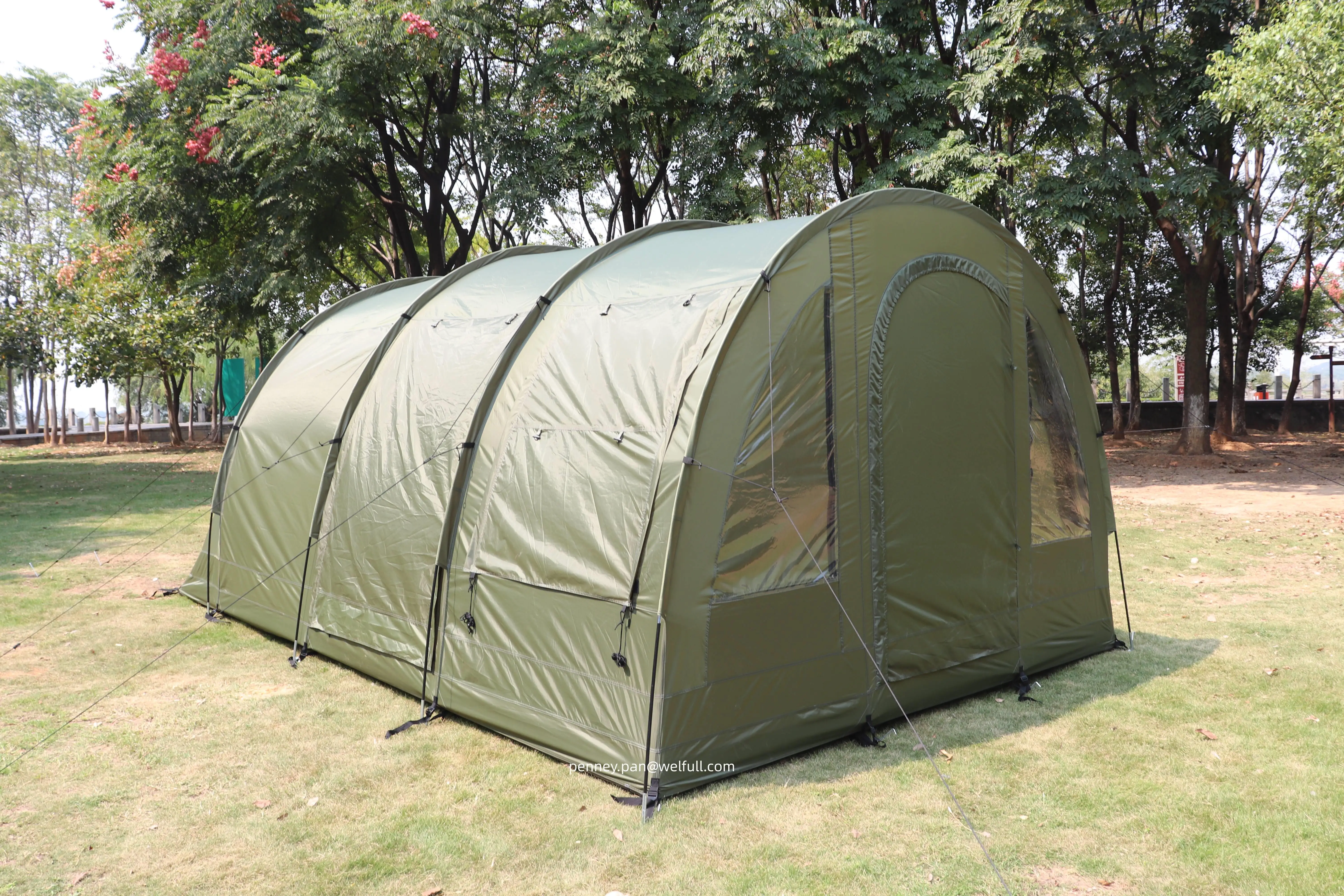 3 Room German Family Water Proof 3000mm Proof Family 6 Person Tunnel  Big Camping Tent Family Outdoor