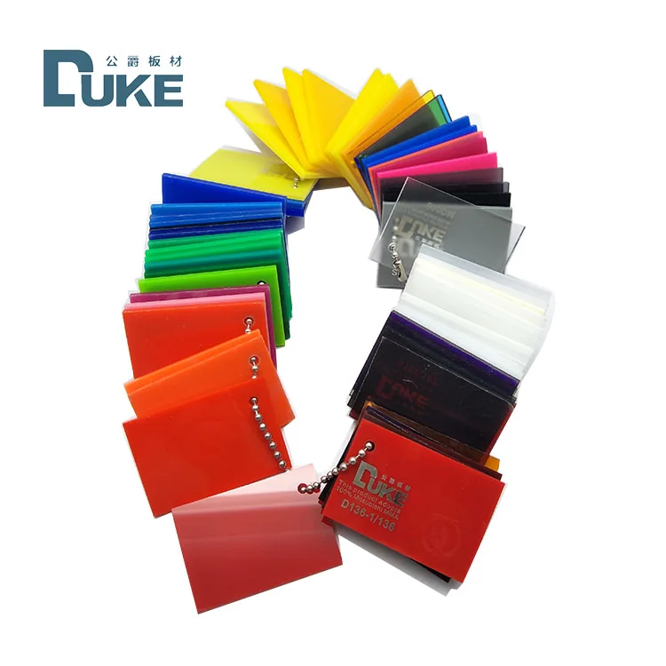 DUKE 2mm 3mm Anti Scratch Colored Signage PMMA Panel Cast Pastel Acrylic Sheet For Wedding